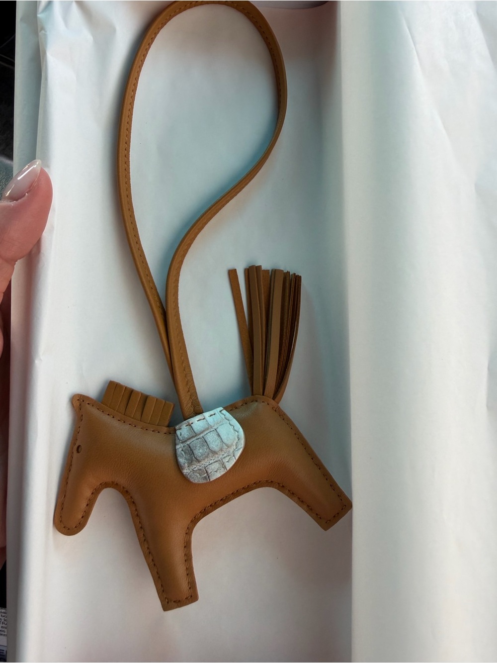 Hermes Rodeo PM bag charm sesame Himalaya touch